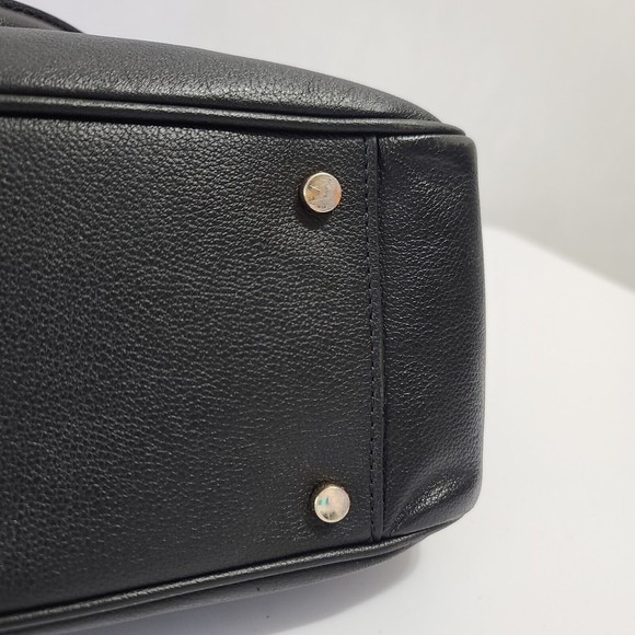 Kate Spade New York Primrose Hill Goldie Bow Satchel Black Leather Handbag Purse - Picture 7 of 16